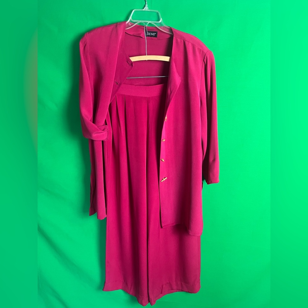 Vintage Shomi Burgundy Pant Suit